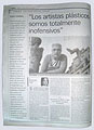 Artículo Los artistas somos totalmente inofensivos