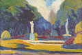 Malharro. Estatua en el parque, c. 1902